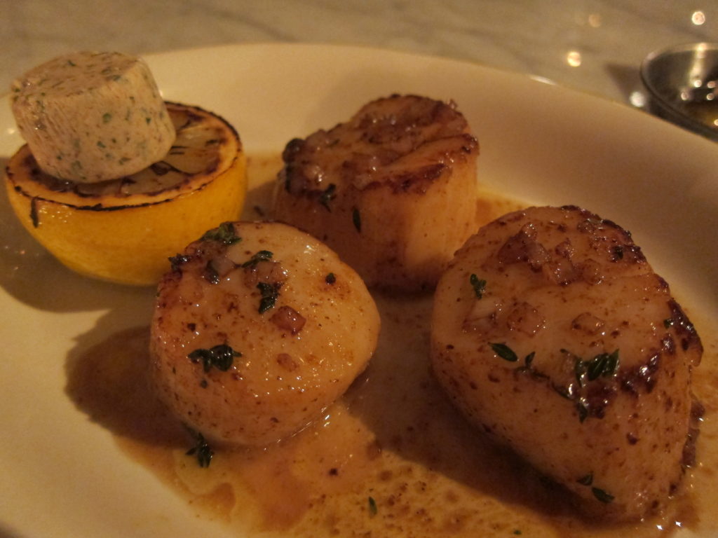 Scallops at Prima in East Village near Glenwood