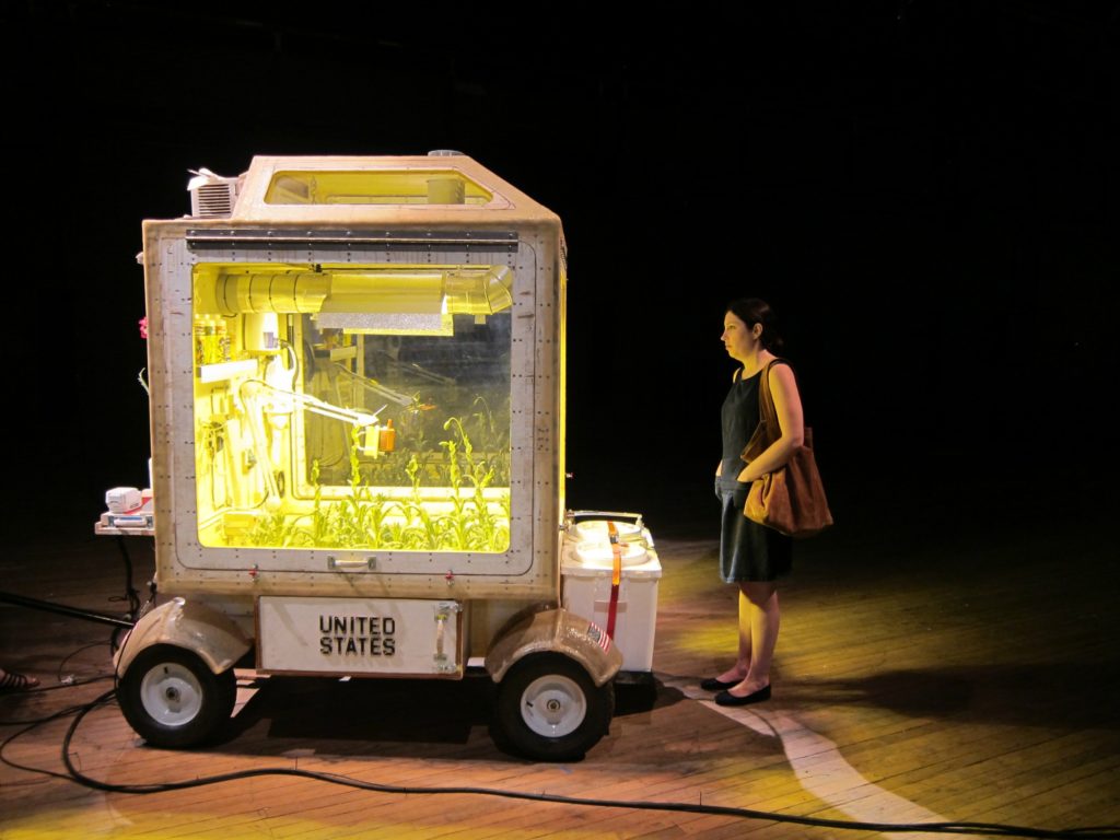 Bio lab installation at the Mars exhibit at the Park Avenue Armory in Manhattan.
