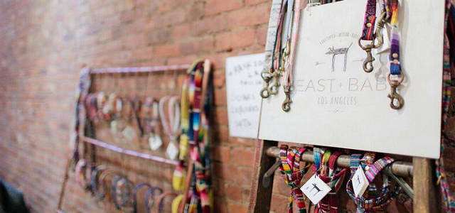 A store featured in Racked that sells hand made colorful dog collars and leashes in NYC.