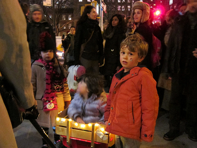Image of some children who are participating in Unsilent night this year with their parents