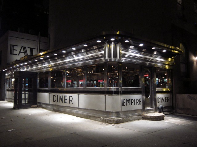 Exterior view of the iconic Empire Diner now reopened in Chelsea