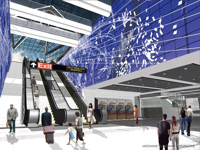 Rendering of the Second Avenue Subway artwork to be done by Sarah Sze on 96th