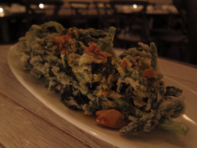 Delicious fried watercress from Telepan Local in Manhattan