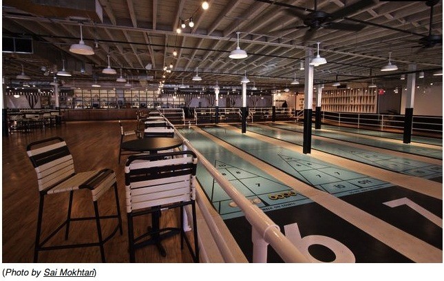 Inside the NYC's new Royal Palms Courts and a look at the shuffle boards available for players