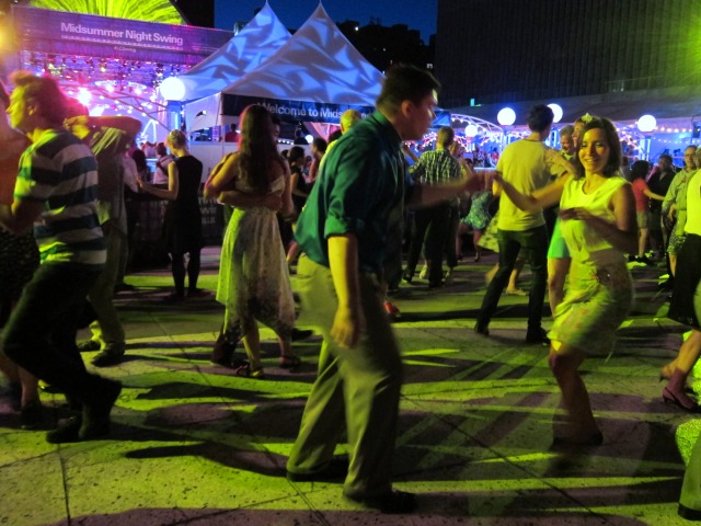 Thousands of people come together at the Lincoln Center for their annual dance party, Midsummer Night Swing.
