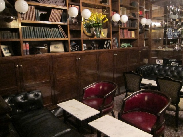 A view of the "secret" Manhattan Cricket Club located upstairs from Burke & Wills