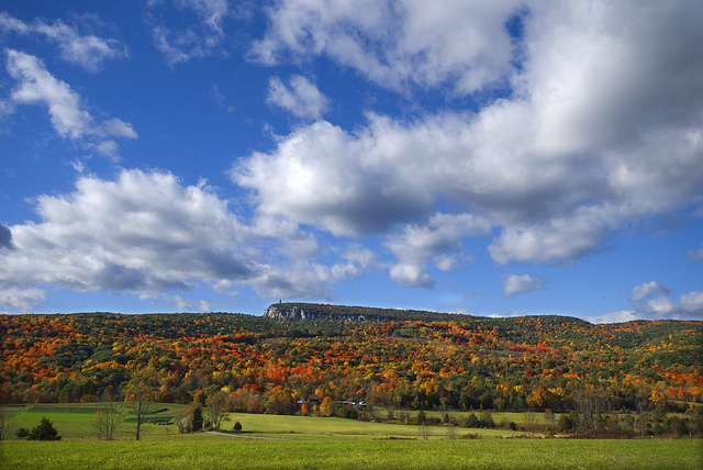 A view of the Mohonk Tower located in New Paltz, NY. 