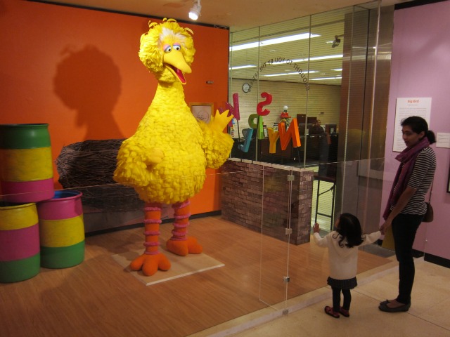Big Bird on display at Lincoln Center's New York Public Library