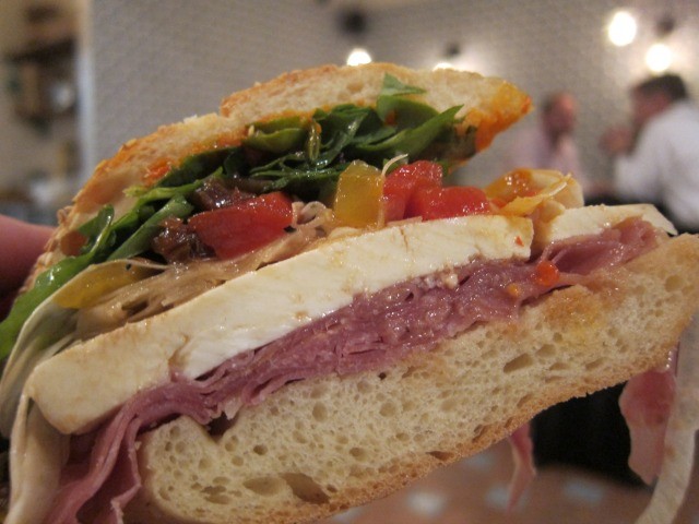 Sandwich from Midtown's newest restaurant, Alidoro