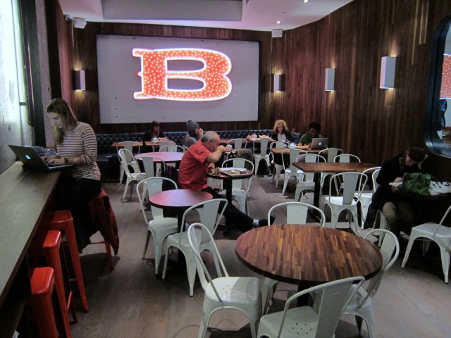 Seating area inside Tribeca's newest bakery, Baked Tribeca
