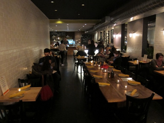 Family style seating in the Communal dining room on the Upper West Side