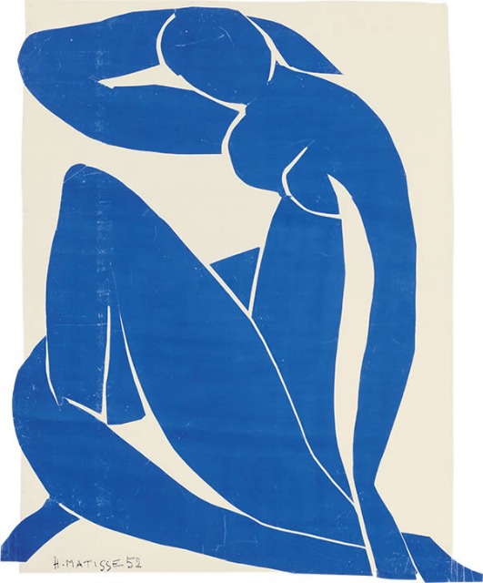Famous work of art 'Blue Nude' by Henri Matisse