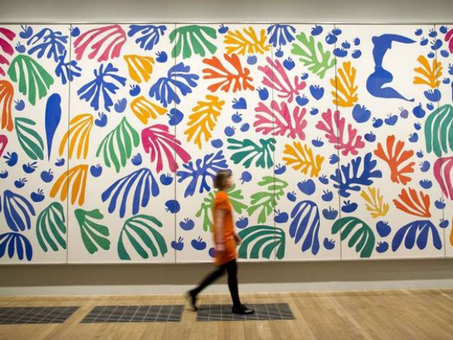 Matisse's mural of colorful seaweed on-view at MoMA through February 8th