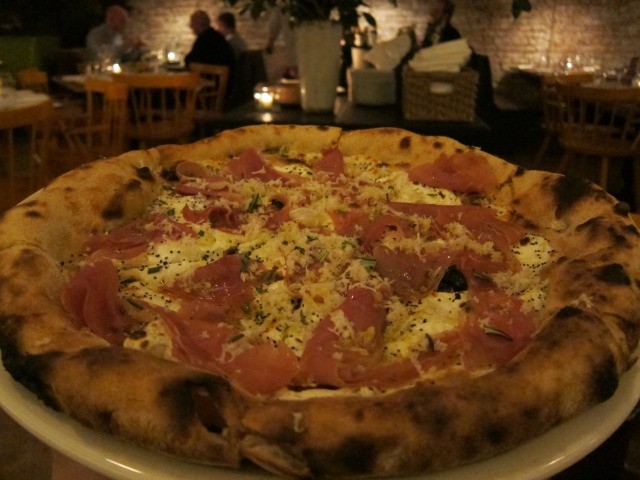 Delicious pizza served from Vic's Restaurant in Manhattan