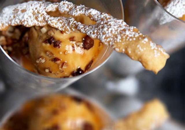 A holiday treat - sticky-icky toffee pudding from Telepan 