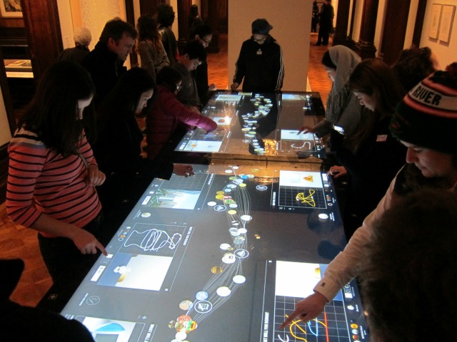 Cooper Hewitt Smithsonian Design Museum touch screen tables.