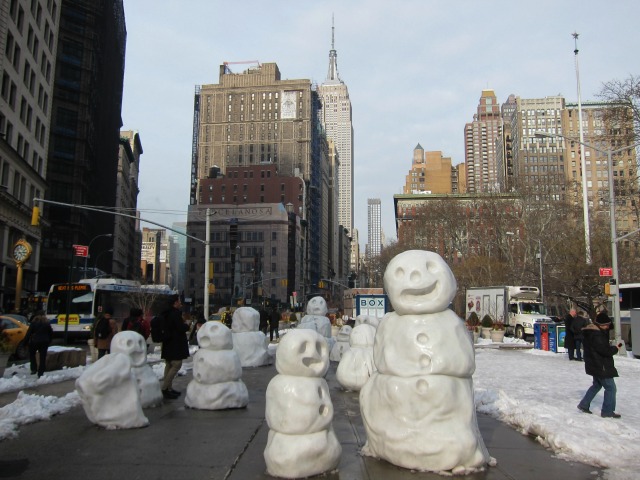 Fun In The Flatiron: Peter Regli's Snow Monsters