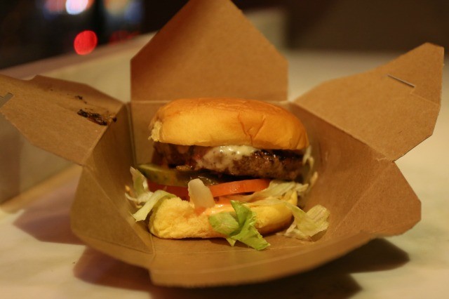 Delicious burgers from City Kitchen in Times Square