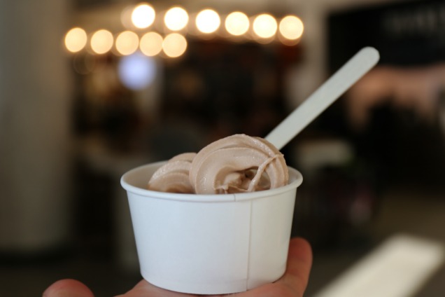 Northern Tiger's soft serve ice cream, Ovaltine flavor of the week.