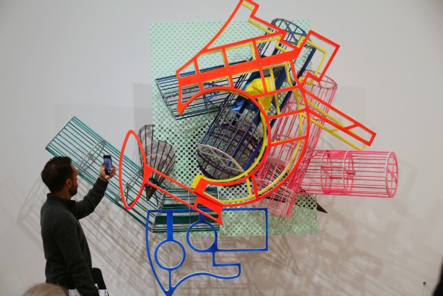 "La penna di hu" - Sculpture by Frank Stella: A Retrospective at the Whitney Museum in NYC.