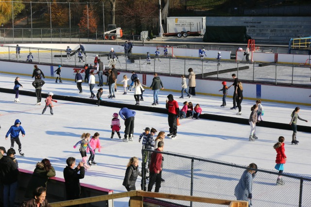 Lasker Rink, one of the best NYC ice skating rinks.