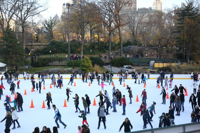 Ice skating in Manhattan at the Wollman Rink.