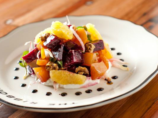 Beet and Goat Cheese Salad at The Ribbon in NYC