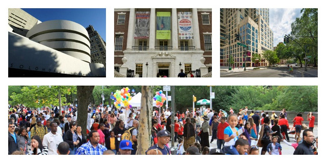 Collage of events from Museum Mile