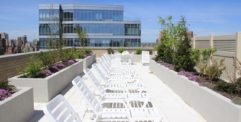 Fairmont rooftop with chairs