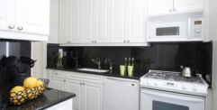 Interior shot of a kitchen at The Caldwell