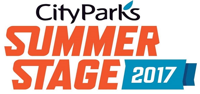 Logo display of CitiParks' SummerStage 2017 in Central Park.