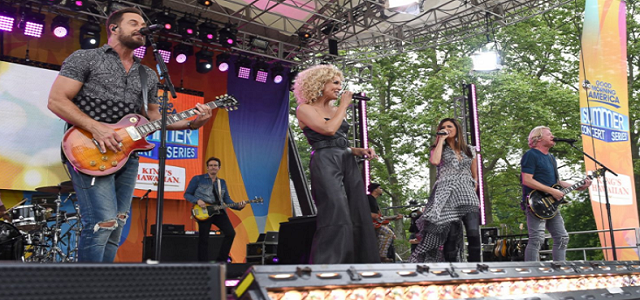 The Band Perry performing at Good Morning America's outdoor summer concert series.