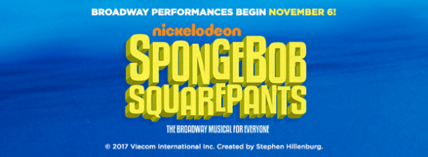 Spongebob Squarepants live on Broadway ad.