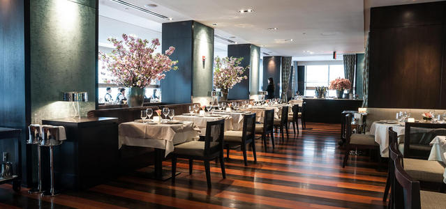 Interior shot of Ai Fiori steakhouse in New York City