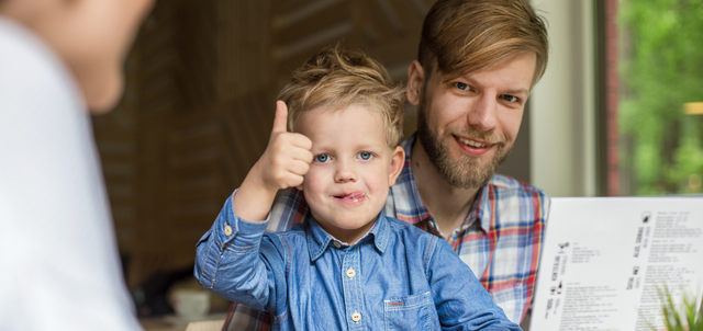 father son lunch header