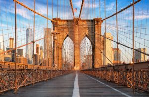 Walking path of the Brooklyn Bridge