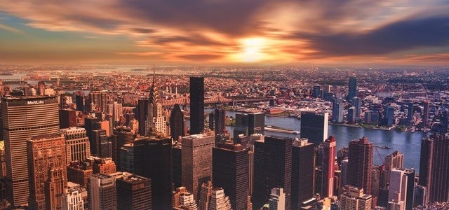 New York City Skyline Sunrise