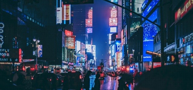 times square nyc at night