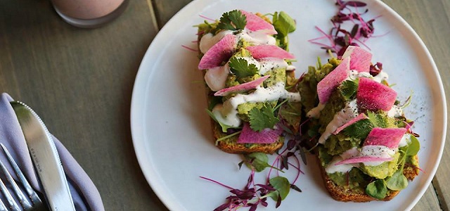 avocado toast with radishes