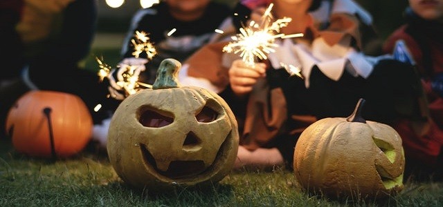 pumpkins and sparklers