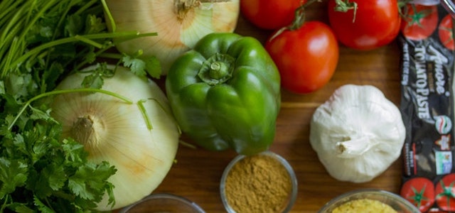 fresh vegetables and spices