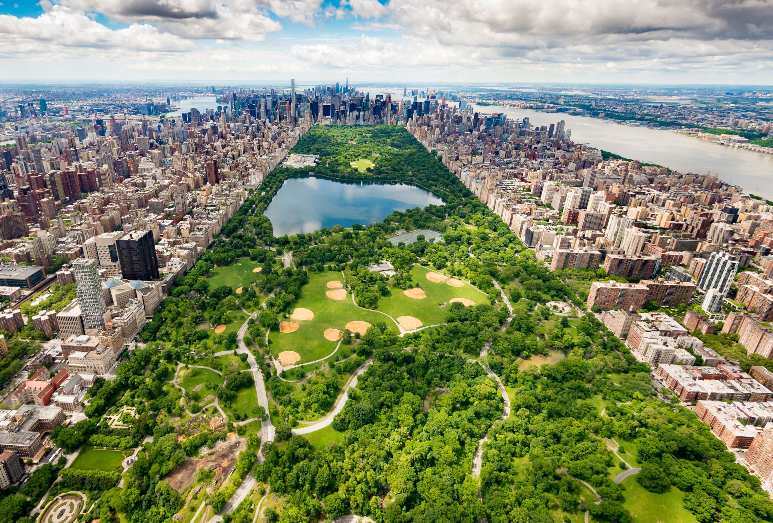 Ariel view of Central Park in NYC