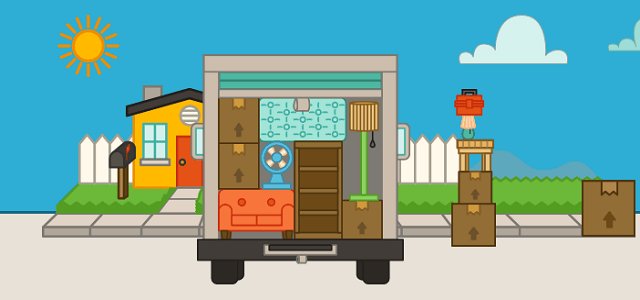 illustration of moving truck