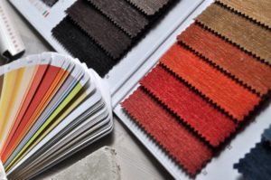 Paint and fabric color swatches