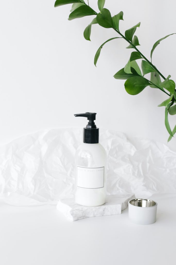 Clean, reusable cleaning bottle on a white background