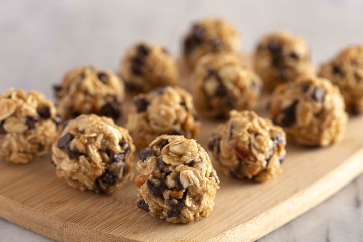 Rolled oat cookies ready to go into the oven!