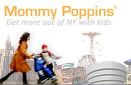 Mommy Poppins get more out of NY with kids blog - Mom pushing a kid on a stroller with a city backdrop