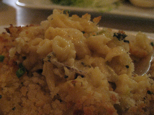 The Green Table in New York City has famous mac n cheese with goat, colby, cheddar and parm topped with chewy breadcrumbs
