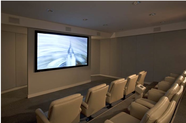 Apartments amenities feature a private surround sound theater with seating for friends and family members