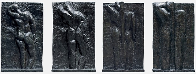Henri Matiss art sculpture The Back series of 4 figures shown from the back